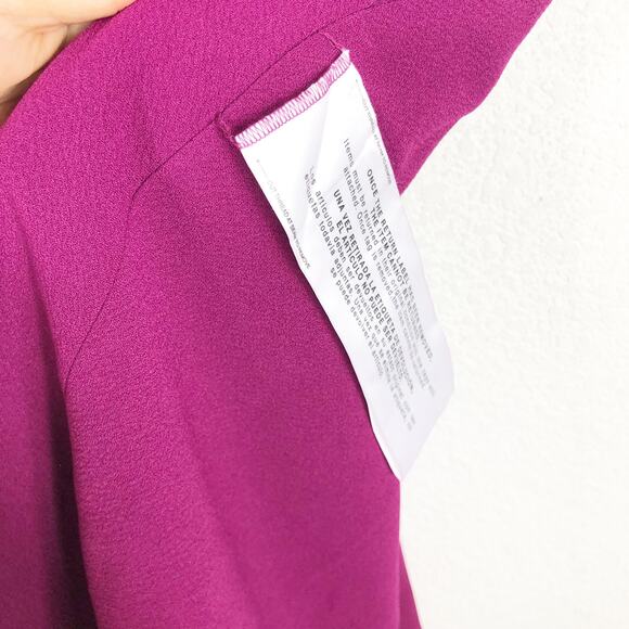 NWOT Dress The Population Catalina Fit & Flare Cocktail Dress Large Magenta Chic - Picture 7 of 13